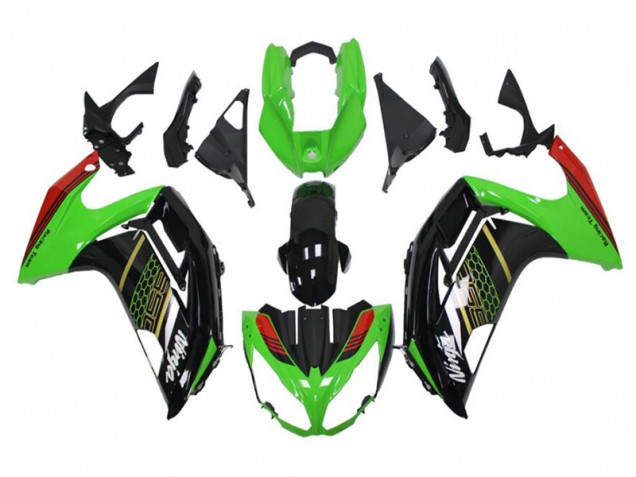 Grün Schwarz Kawasaki EX650 2012-2016 Motorrad Verkleidungen Grün Schwarz Kawasaki EX650 2012-2016 Motorrad Verkleidungen