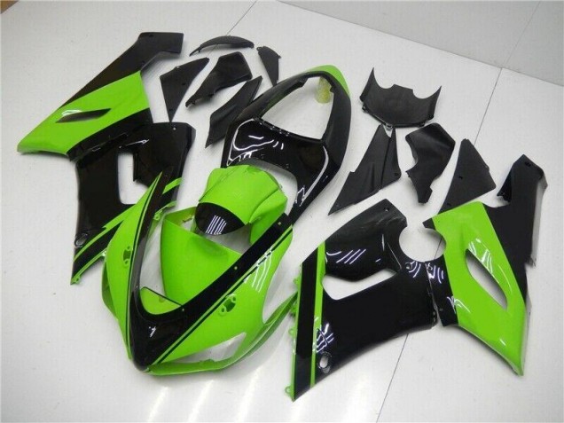 Grün Schwarz Kawasaki ZX6R 2005-2006 Motorrad Verkleidung Grün Schwarz Kawasaki ZX6R 2005-2006 Motorrad Verkleidung