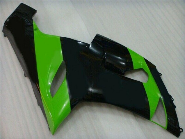 Grün Schwarz Kawasaki ZX6R 2005-2006 Motorrad Verkleidungen Grün Schwarz Kawasaki ZX6R 2005-2006 Motorrad Verkleidungen