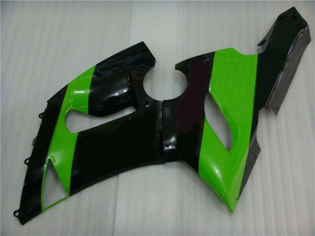 Grün Schwarz Kawasaki ZX6R 2005-2006 Motorrad Verkleidungen Grün Schwarz Kawasaki ZX6R 2005-2006 Motorrad Verkleidungen