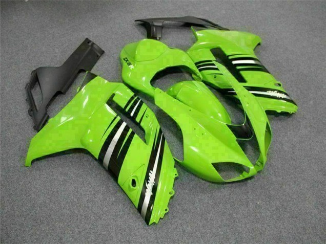 Grün Schwarz Kawasaki ZX6R 2007-2008 Motorrad Verkleidungen Grün Schwarz Kawasaki ZX6R 2007-2008 Motorrad Verkleidungen