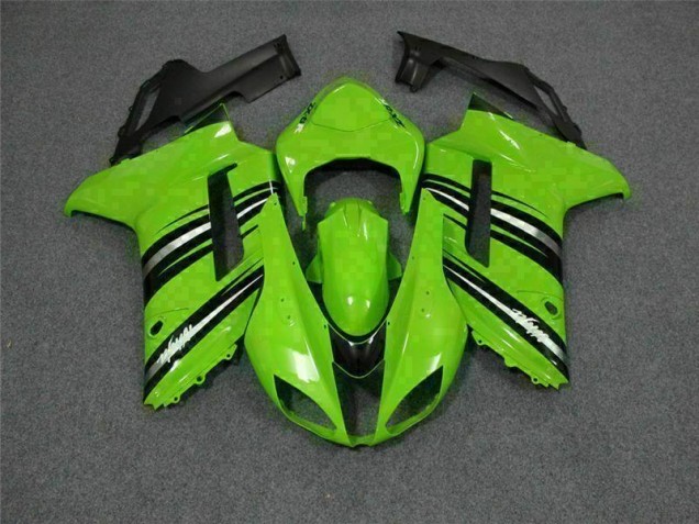 Grün Schwarz Kawasaki ZX6R 2007-2008 Motorrad Verkleidungen Grün Schwarz Kawasaki ZX6R 2007-2008 Motorrad Verkleidungen