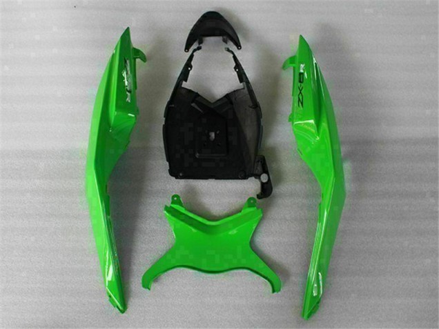 Grün Schwarz Kawasaki ZX6R 2009-2012 Motorrad Verkleidung Grün Schwarz Kawasaki ZX6R 2009-2012 Motorrad Verkleidung