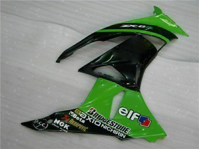 Grün Schwarz Kawasaki ZX6R 2009-2012 Motorrad Verkleidungen Grün Schwarz Kawasaki ZX6R 2009-2012 Motorrad Verkleidungen