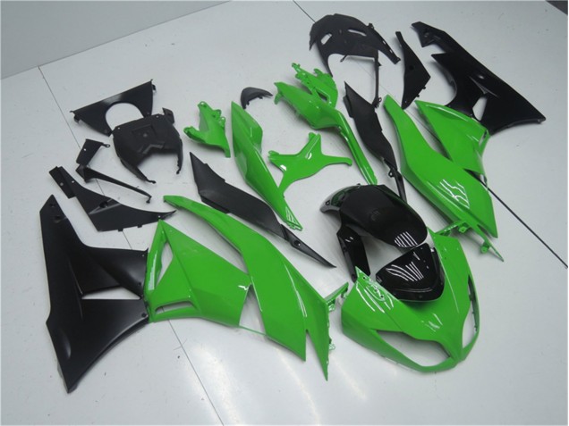 Grün Schwarz Kawasaki ZX6R 2009-2012 Motorrad Vollverkleidung Grün Schwarz Kawasaki ZX6R 2009-2012 Motorrad Vollverkleidung