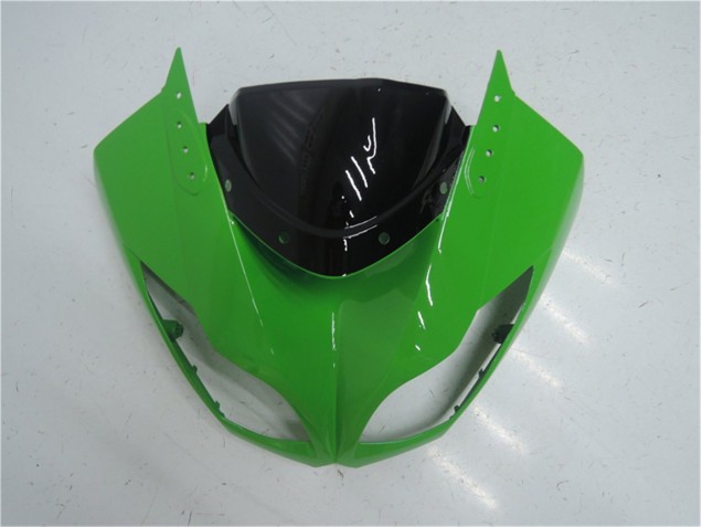 Grün Schwarz Kawasaki ZX6R 2009-2012 Motorrad Vollverkleidung Grün Schwarz Kawasaki ZX6R 2009-2012 Motorrad Vollverkleidung