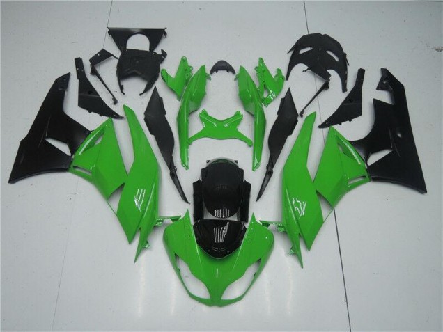 Grün Schwarz Kawasaki ZX6R 2009-2012 Motorrad Vollverkleidung Grün Schwarz Kawasaki ZX6R 2009-2012 Motorrad Vollverkleidung