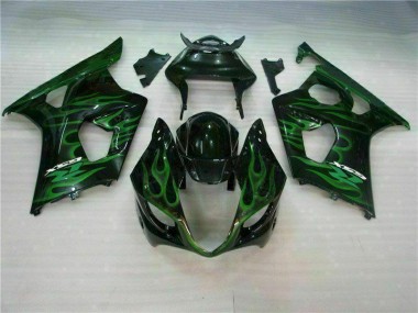 Grün Schwarz Suzuki GSXR 1000 K3 2003-2004 Motorrad Verkleidungen