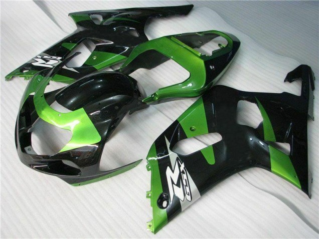 Grün Schwarz Suzuki GSXR 600 / 750 K1 K2 K3 2001-2003 Motorrad Verkleidungen Grün Schwarz Suzuki GSXR 600 / 750 K1 K2 K3 2001-2003 Motorrad Verkleidungen