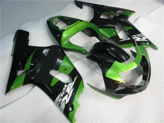 Grün Schwarz Suzuki GSXR 600 / 750 K1 K2 K3 2001-2003 Motorrad Verkleidungen Grün Schwarz Suzuki GSXR 600 / 750 K1 K2 K3 2001-2003 Motorrad Verkleidungen