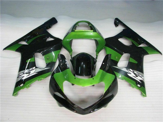 Grün Schwarz Suzuki GSXR 600 / 750 K1 K2 K3 2001-2003 Motorrad Verkleidungen Grün Schwarz Suzuki GSXR 600 / 750 K1 K2 K3 2001-2003 Motorrad Verkleidungen