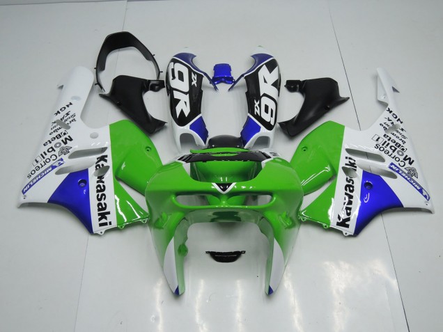 Grün Weiß Kawasaki ZX9R 1994-1997 Motorrad Verkleidungen Grün Weiß Kawasaki ZX9R 1994-1997 Motorrad Verkleidungen