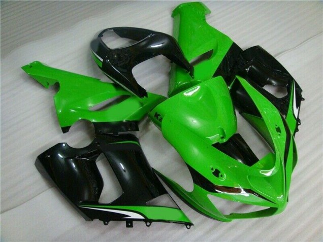 Grün Weiß Schwarz Kawasaki ZX6R 2005-2006 Motorrad Verkleidungen Grün Weiß Schwarz Kawasaki ZX6R 2005-2006 Motorrad Verkleidungen