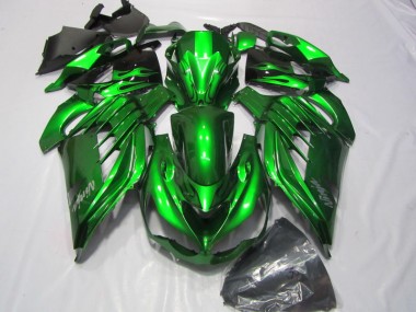 Grün Weißer Ninja Aufkleber Kawasaki ZX14R ZZR 1400 2012-2021 Motorrad Verkleidungen