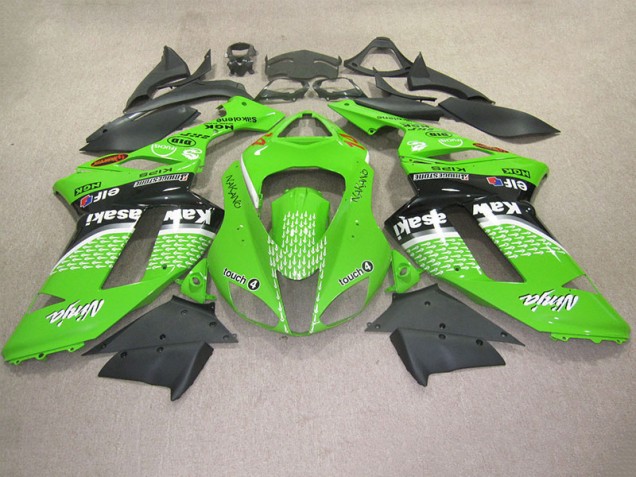 Grüne Berührung 4 Kawasaki ZX6R 2007-2008 Motorrad Verkleidungen Grüne Berührung 4 Kawasaki ZX6R 2007-2008 Motorrad Verkleidungen
