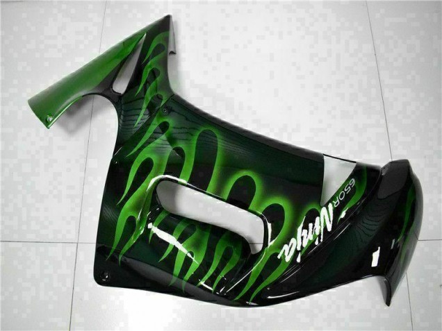 Grüne Flamme Kawasaki EX650 2006-2008 Motorrad Verkleidungen Grüne Flamme Kawasaki EX650 2006-2008 Motorrad Verkleidungen