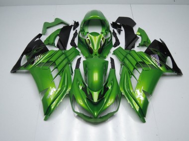 Grüne Flamme Kawasaki ZX14R ZZR 1400 2012-2021 Motorrad Verkleidungen