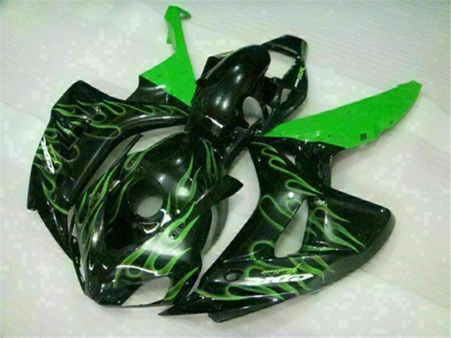 Grüne Flamme Schwarz Honda CBR 1000 RR 2006-2007 Motorrad Verkleidungen Grüne Flamme Schwarz Honda CBR 1000 RR 2006-2007 Motorrad Verkleidungen