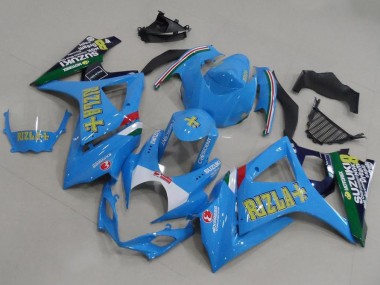 Hell blau Rizla Suzuki GSXR 1000 K7 2007-2008 Motorrad Verkleidungen