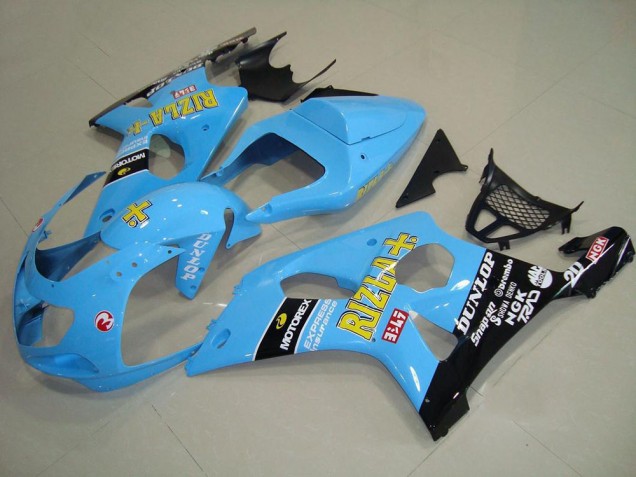 Hell blau Schwarz Suzuki GSXR 1000 K1 2000-2002 Motorrad Verkleidungen Hell blau Schwarz Suzuki GSXR 1000 K1 2000-2002 Motorrad Verkleidungen