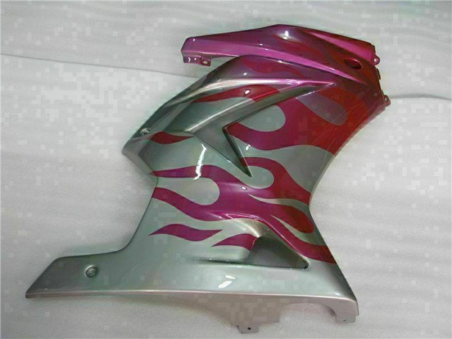 Lila Rot Kawasaki EX250 2008-2012 Motorrad Verkleidungen Lila Rot Kawasaki EX250 2008-2012 Motorrad Verkleidungen