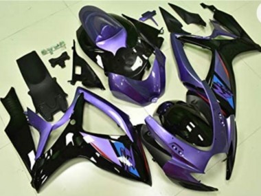 Lila Schwarz Suzuki GSXR 600 / 750 K6 2006-2007 Motorrad Verkleidungen