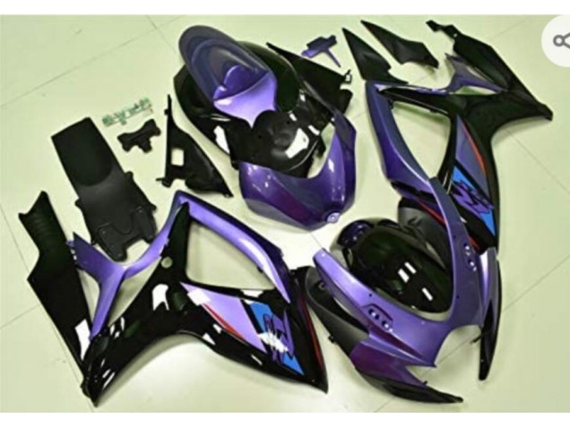 Lila Schwarz Suzuki GSXR 600 / 750 K6 2006-2007 Motorrad Verkleidungen