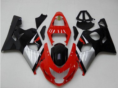 Billige Suzuki GSXR 600/750 Motorrad Verkleidung 2004-2005 - Rot Silber Schwarz