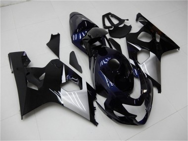 Billige Suzuki GSXR 600/750 Motorrad Verkleidung 2004-2005 - Glanzendes Schwarz Silber Blau