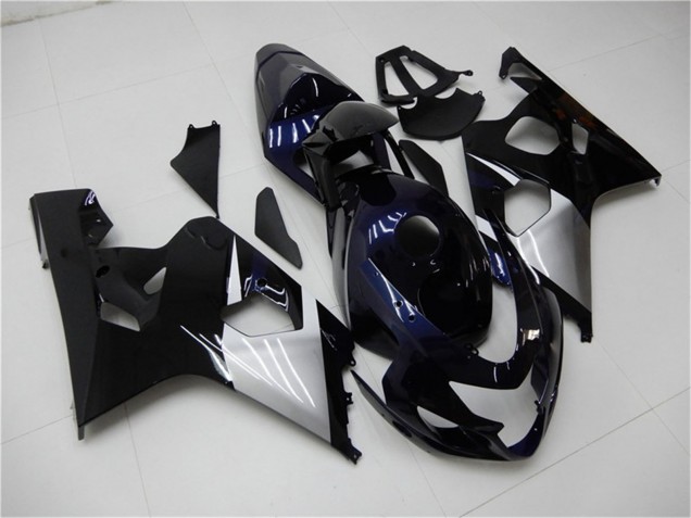 Billige Suzuki GSXR 600/750 Motorrad Verkleidung 2004-2005 - Glanzendes Schwarz Silber Blau