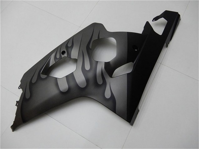 Billige Suzuki GSXR 600/750 Motorrad Verkleidung 2004-2005 - Grau Schwarz Flamme