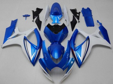 Billige Suzuki GSXR 600/750 Motorrad Verkleidung 2006-2007 - Weiss Blau