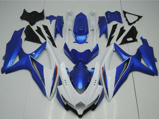 Billige Suzuki GSXR 600/750 Motorrad Verkleidung 2008-2010 - Weiss Blau