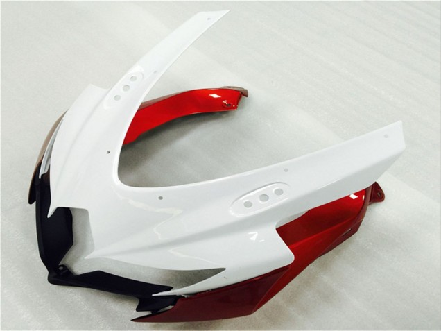 Billige Suzuki GSXR 600/750 Motorrad Verkleidung 2008-2010 - Weiss Rot Glanzendes Schwarz