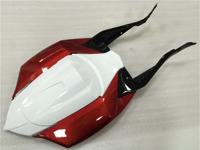 Billige Suzuki GSXR 600/750 Motorrad Verkleidung 2008-2010 - Weiss Rot Glanzendes Schwarz