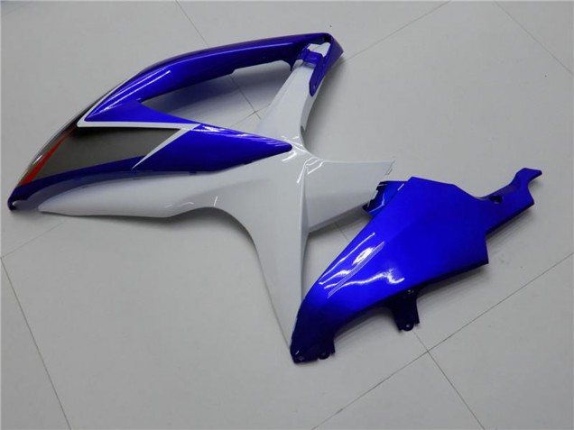 Billige Suzuki GSXR 600/750 Motorrad Verkleidung 2008-2010 - Weiss Blau Schwarz Rot Linie
