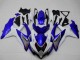 Billige Suzuki GSXR 600/750 Motorrad Verkleidung 2008-2010 - Weiss Blau Schwarz Rot Linie