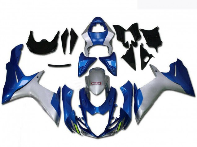 Billige Suzuki GSXR 600/750 Motorrad Verkleidung 2011-2024 - Silber Blau