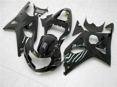 Billige Suzuki GSXR 1000 Motorrad Verkleidung 2000-2002 - Glanzendes Schwarz