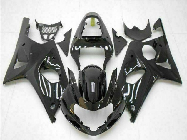 Billige Suzuki GSXR 1000 Motorrad Verkleidung 2000-2002 - Glanzendes Schwarz