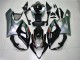 Billige Suzuki GSXR 1000 Motorrad Verkleidung 2005-2006 - Glanzendes Schwarz Silber