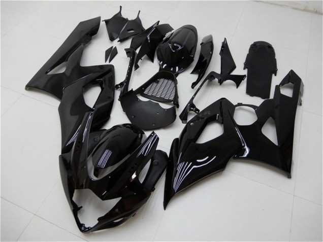 Billige Suzuki GSXR 1000 Motorrad Verkleidung Kit 2005-2006 - Glanzendes Schwarz