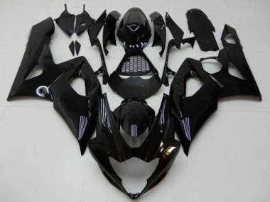 Billige Suzuki GSXR 1000 Motorrad Verkleidung Kit 2005-2006 - Glanzendes Schwarz