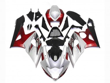Billige Suzuki GSXR 1000 Motorrad Verkleidung Kit 2005-2006 - Silber Rot Schwarz