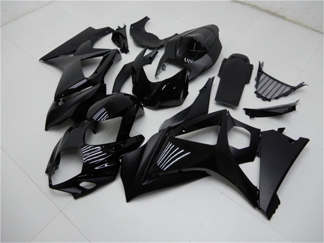 Billige Suzuki GSXR 1000 Motorrad Verkleidung 2007-2008 - Glanzendes Schwarz Matt Schwarz Kein Aufkleber