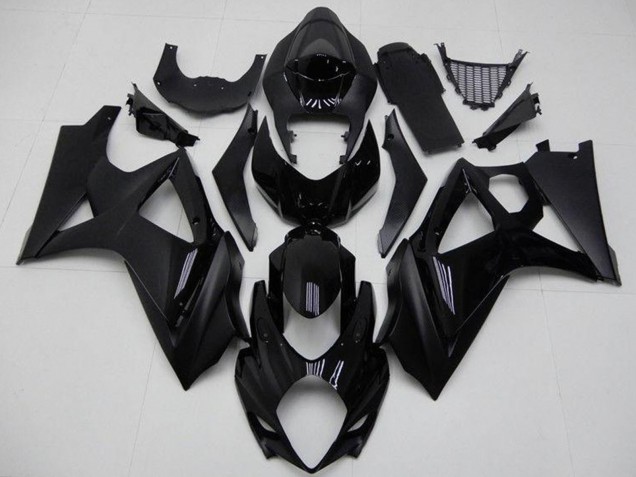 Billige Suzuki GSXR 1000 Motorrad Verkleidung 2007-2008 - Glanzendes Schwarz Matt Schwarz Kein Aufkleber