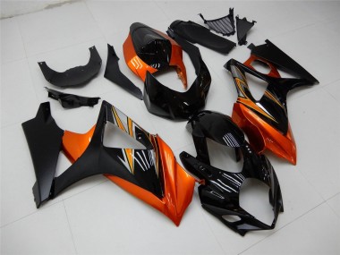 Billige Suzuki GSXR 1000 Motorrad Verkleidung 2007-2008 - Orange Schwarz