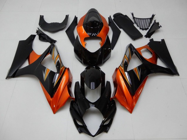 Billige Suzuki GSXR 1000 Motorrad Verkleidung 2007-2008 - Orange Schwarz