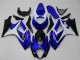 Billige Suzuki GSXR 1000 Motorrad Verkleidung 2007-2008 - Weiss Blau Schwarz Kein Aufkleber