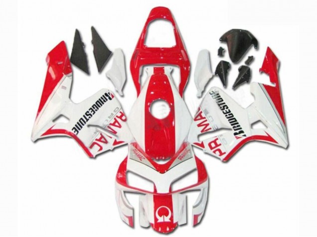 Billige Honda CBR600RR Motorrad Verkleidung 2003-2004 - Weiss Rot Pramac Bridgestone